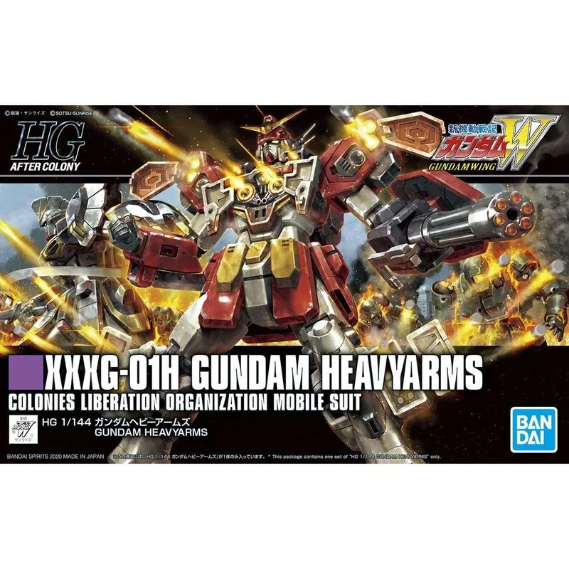 Original Bandai Gundam Anime Figure HGAC 236 HG 1/144 Gundam Heavyarms Anime Action Figures Toys for Children Birthday Gift