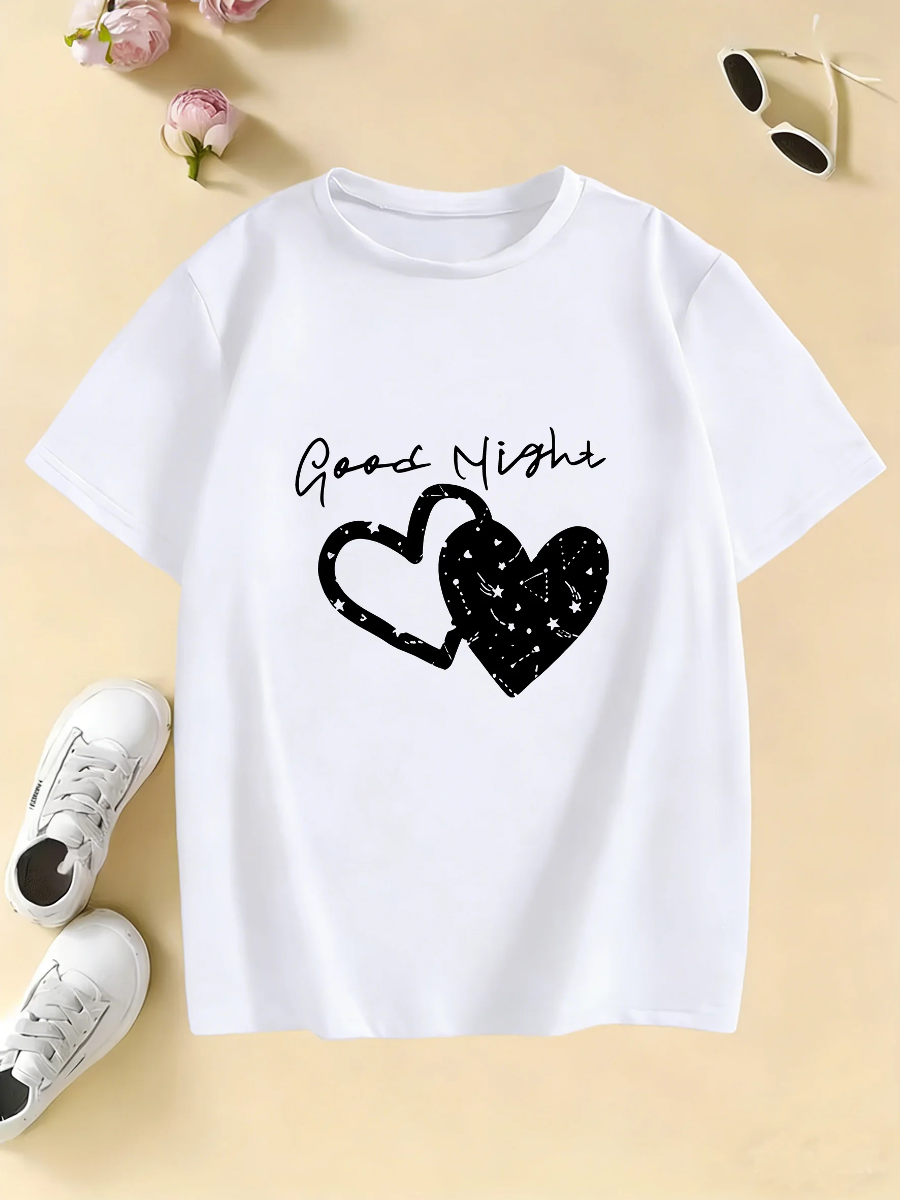 Be Kind Love Heart Colorful T Shirts Short Sleeve Kids Children's T-shirt Boys Girls Summer Spring Casual Top Tee Shirt