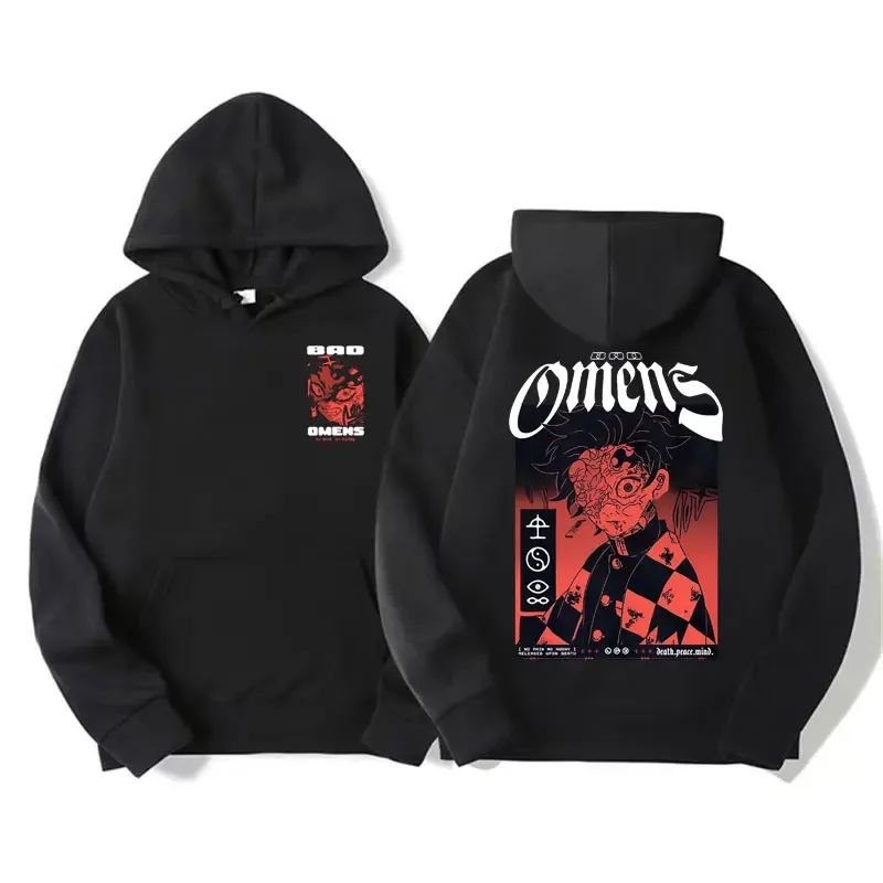 Bad Omens Band Music Tour 2023 Graphic Hooded Concrete Jungle Tour Men Retro Sweatshirt Hip Hop Oversized Hoodie Male Streetwear