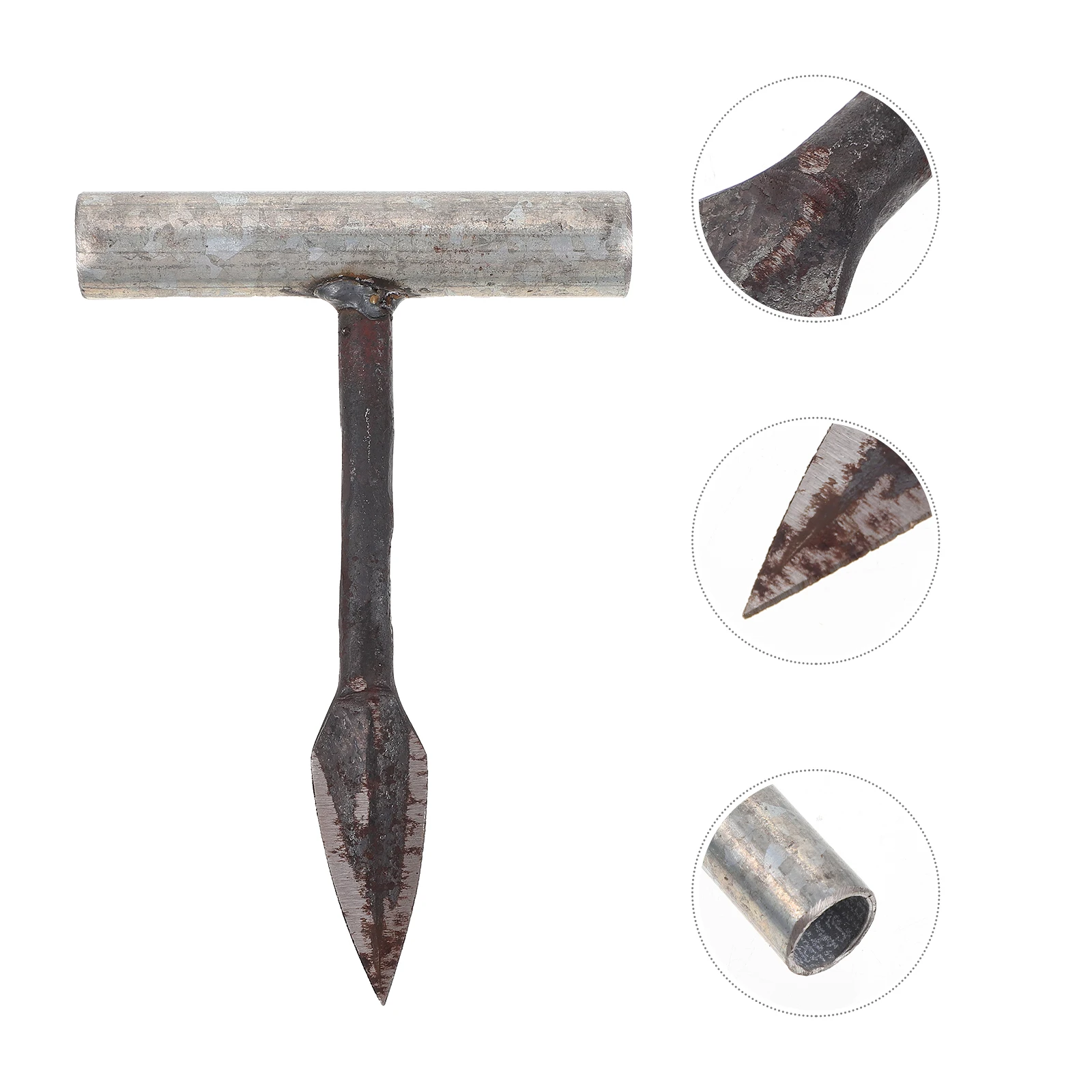 

T Shaped Oyster Opener Seashell Seafood Shucking Tool Heavy Duty Steel Kitchen Supplies Anti Slip H Practical Design