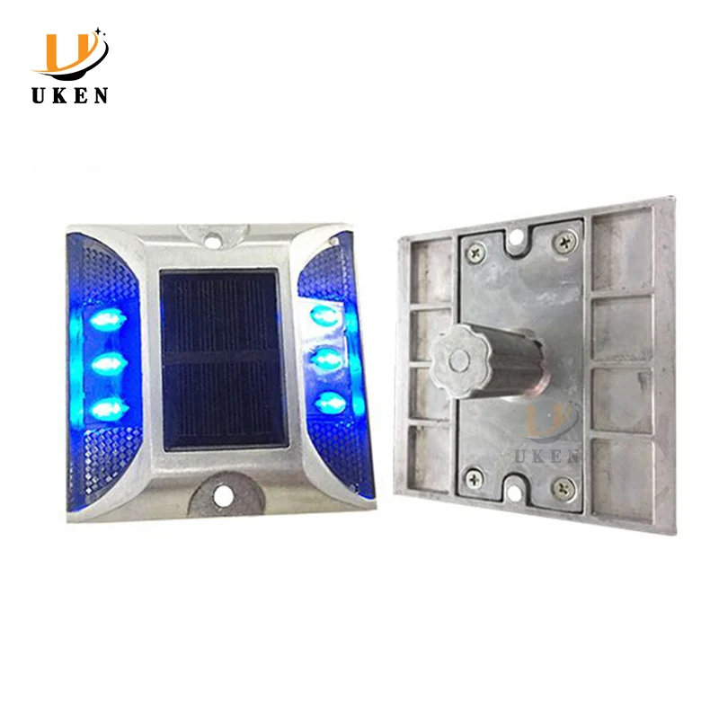 

Smart Library Aluminum Shell Street Reflection Light Raised 6 Pieces LED Reflector Pavement Marker Solar Powered Cat Eye Road St