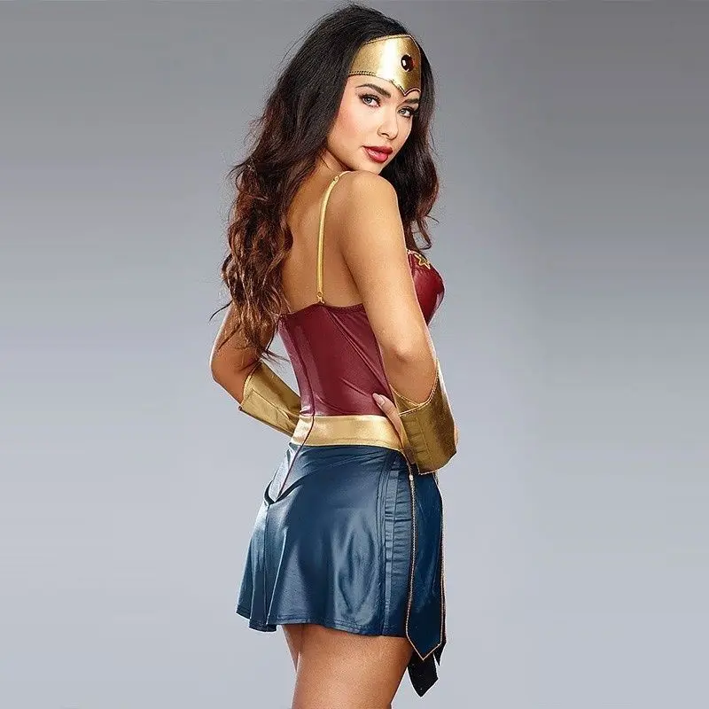 Marvel Wonder Woman animation peripheral adult girls new fashion sexy creative personality Halloween cosplay costume dress suit