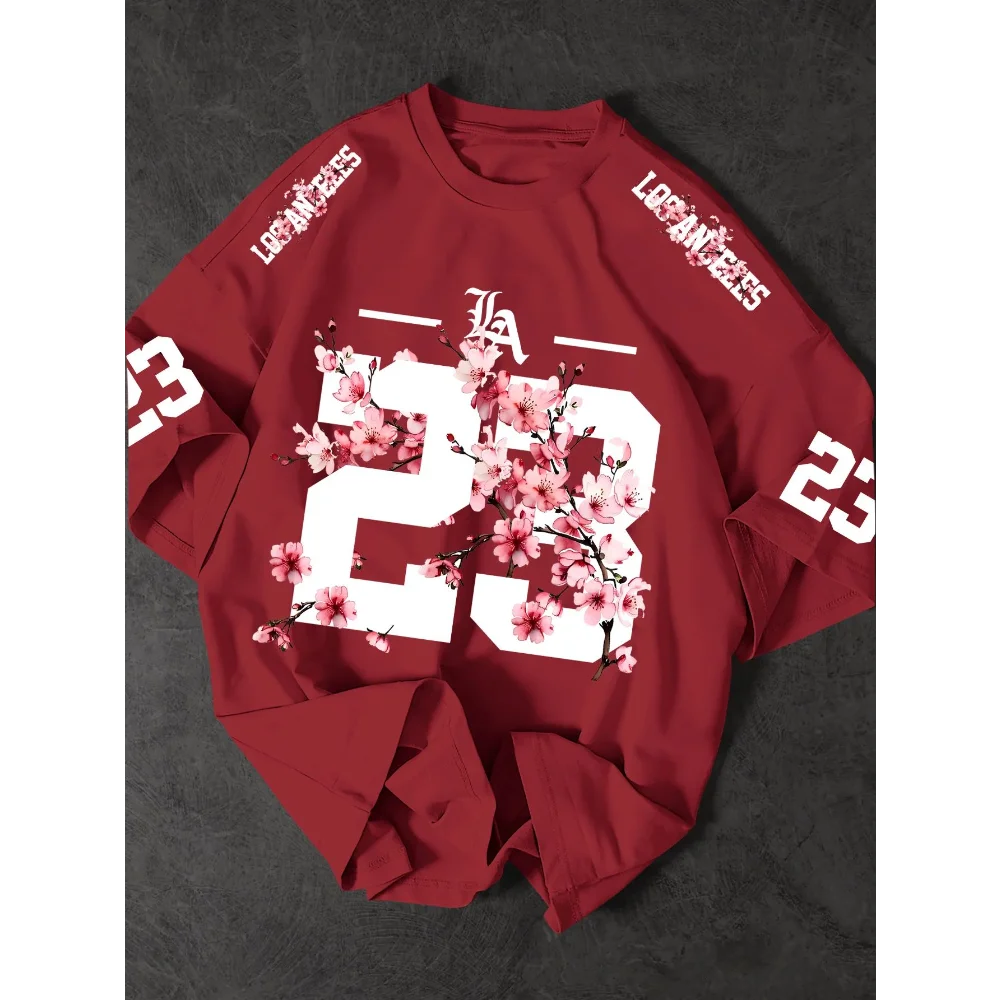 뉴 체리 블라썸 로스앤젤레스 23 그래픽 프린트 티셔츠 - Street Fashion Los Angeles 리뷰 및 가격