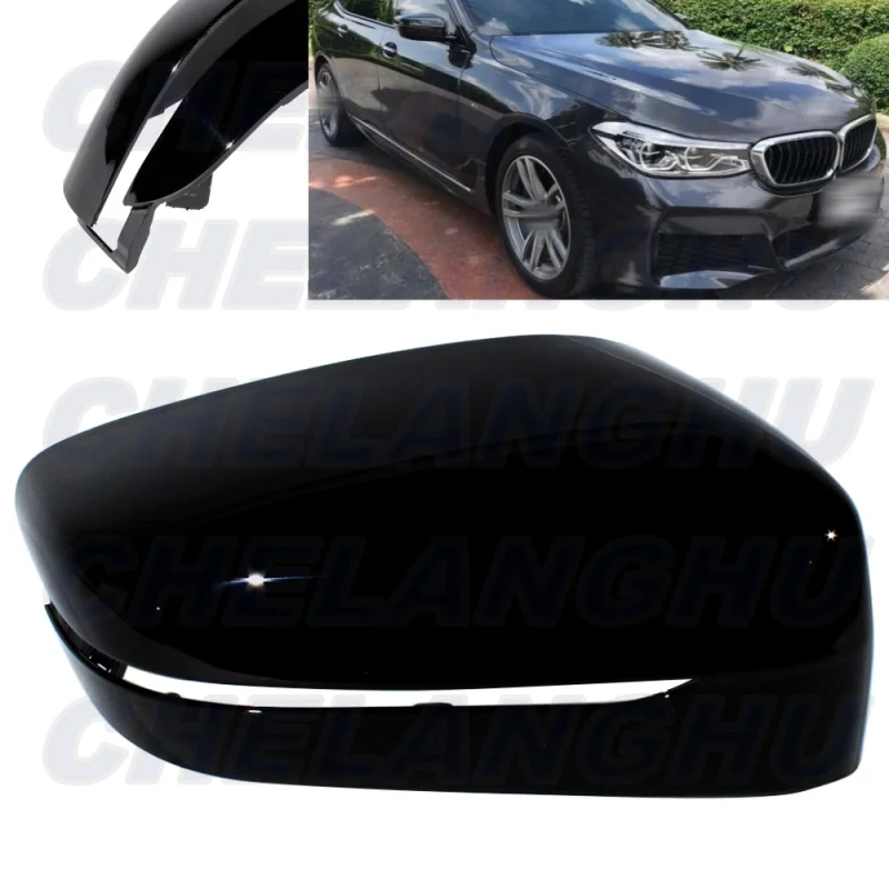 For BMW G32 GT 620d 630i 630d 640i 2016 2017 2018 2019 Right Side Black Painted Mirror Cover Cap Housing with turn signal Hole