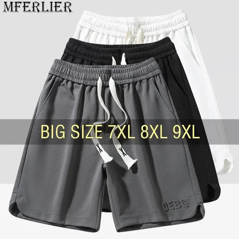 Men Shorts Cotton Summer Oversized 6XL 7XL 8XL 9XL Plus Size Jogging Sport Breathable Brand Male Running Casual Loose