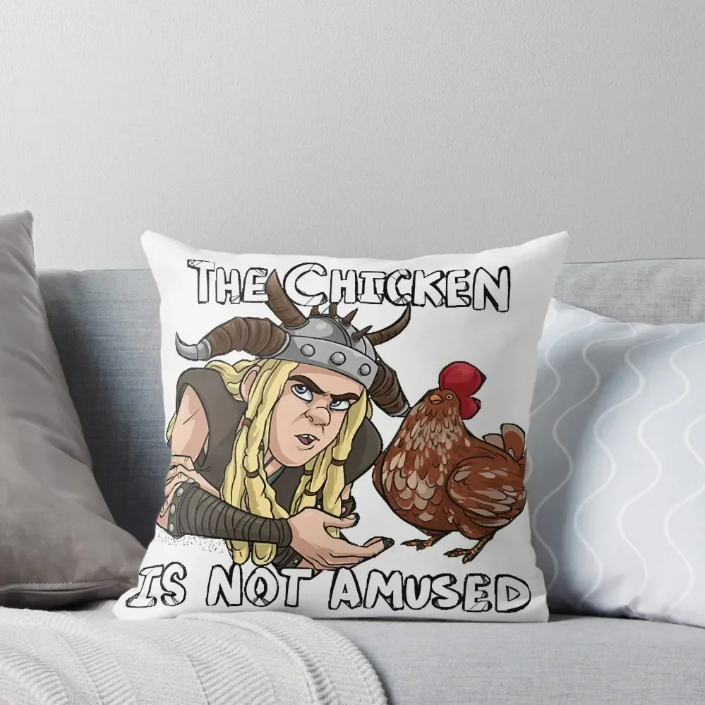 The Chicken is Not Amused Throw Pillow ornamental pillows for living room Christmas Pillows pillow