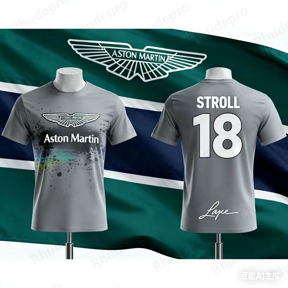 Aston Martin T-shirt Racing 3D Print Lance Stroll 18 Team Jersey 2026 Spanish Racers  Fernando Alonso 14 Aston Martin Team Race