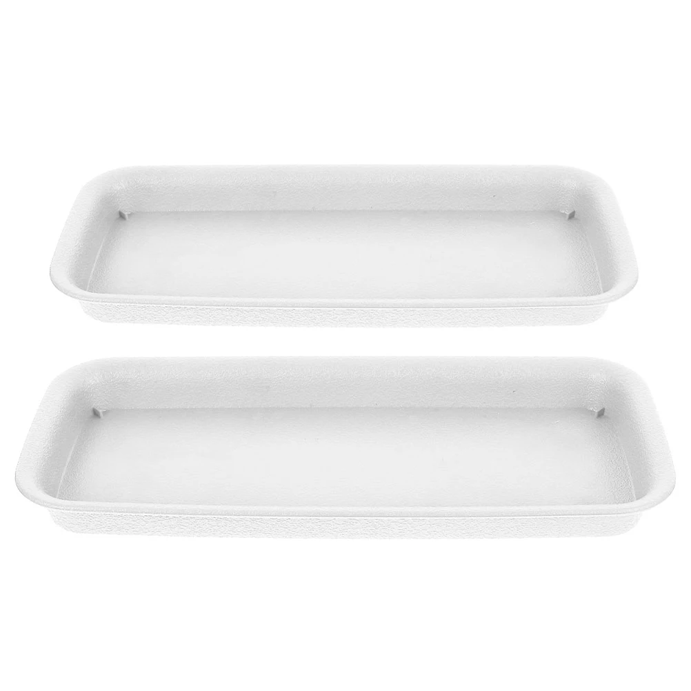 

2 pcs Pot Drip Tray Resin Plant Saucer for Plants Bathroom Kitchen Water Collector Planter Flower Pot Trays Base Square