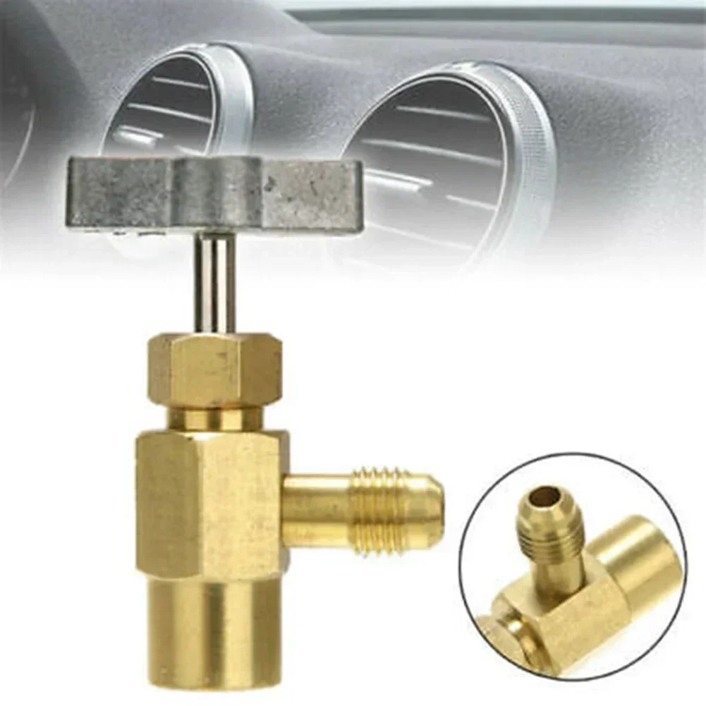 

Exchange Brass Faucet Self-Sealing Refrigerantion Opener A/C Can Tap Tapper Adapter Dispensing Valve 1/2' ACME Thread HVAC Tool