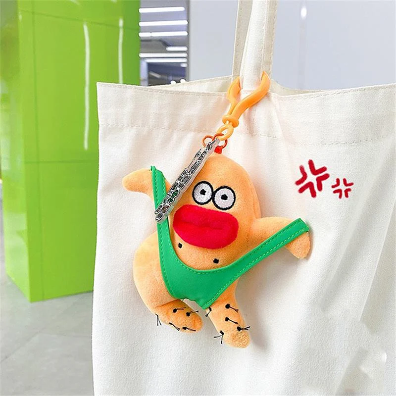 Cartoon Madman Creatieve Pluche Poppen Speelgoed Sleutelhanger Rugzak Hanger Grappige Lelijke Gevulde Tas Ornamenten Charme Individualiteit Cadeau