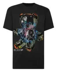 PP Trendy Brand Print Men's Teddy Bear Crew Neck Short Sleeve T-shirt Casual Top Trend Men's and Women's Wear Loose Oversized