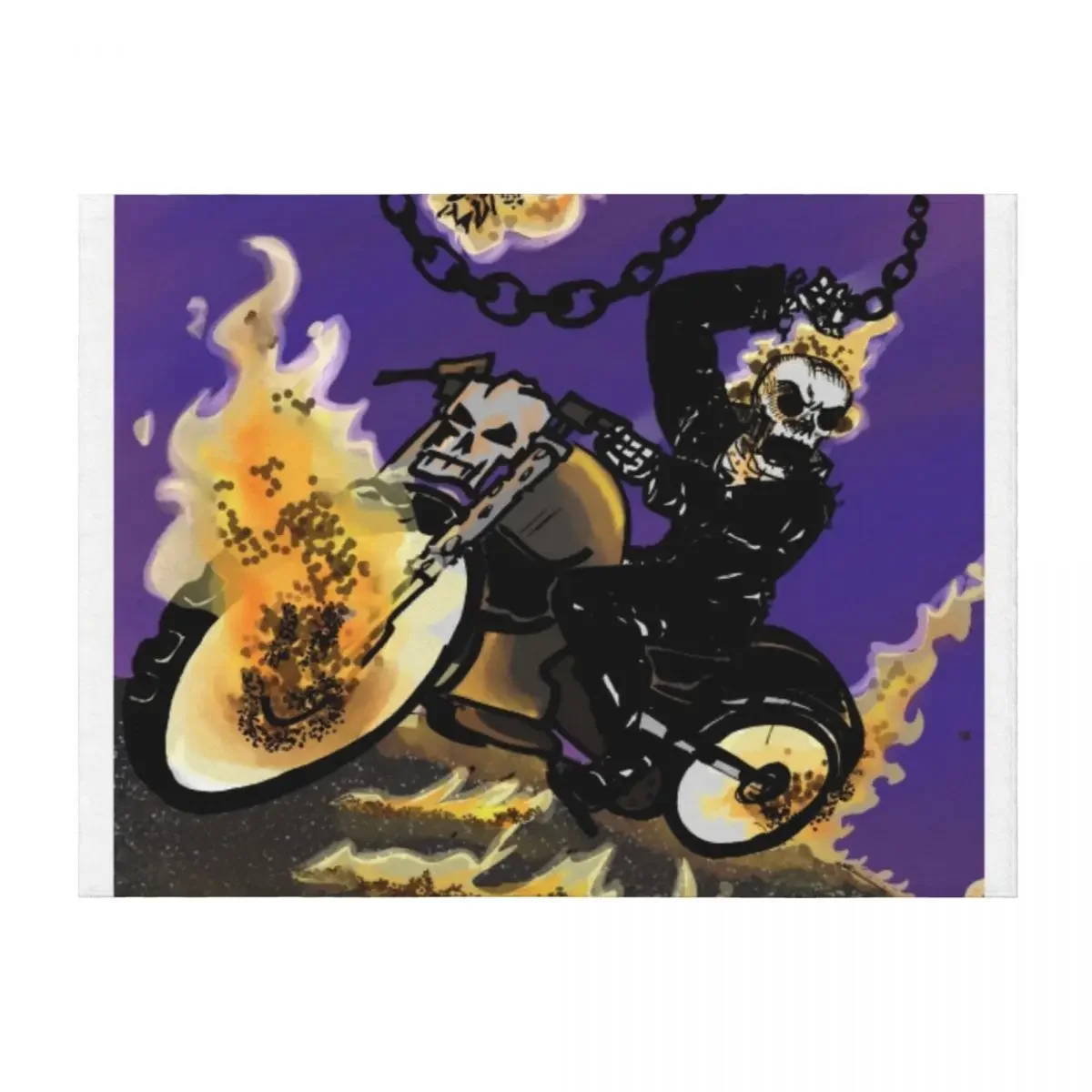 

ghost rider Throw Blanket Multi-Purpose Hair Plaid Soft Big Blankets