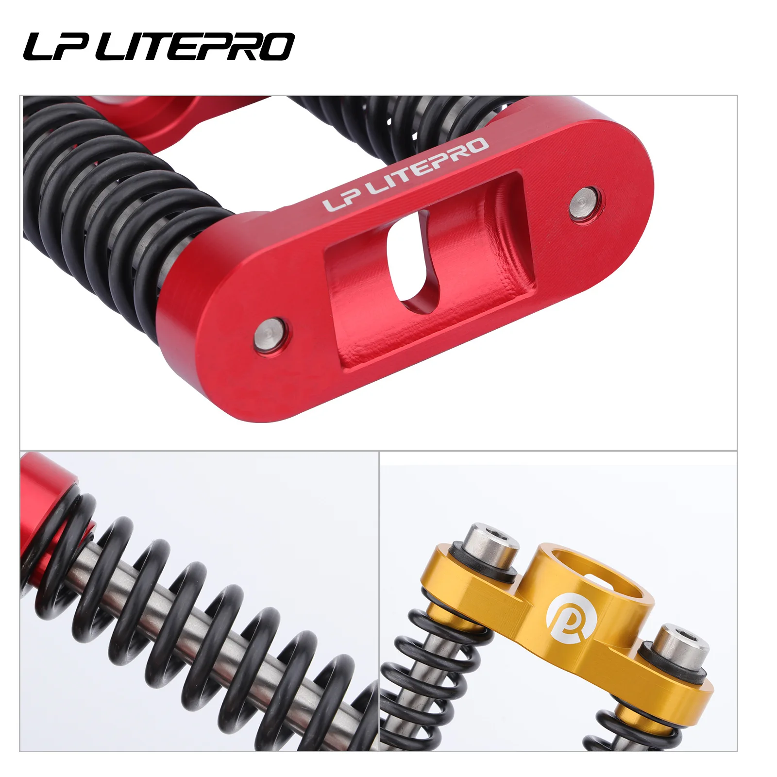 Litepro For Birdy Folding Bike Double Spring Shock Absorber For Birdy3 Suspension P40/R20/GT Shock Absorber