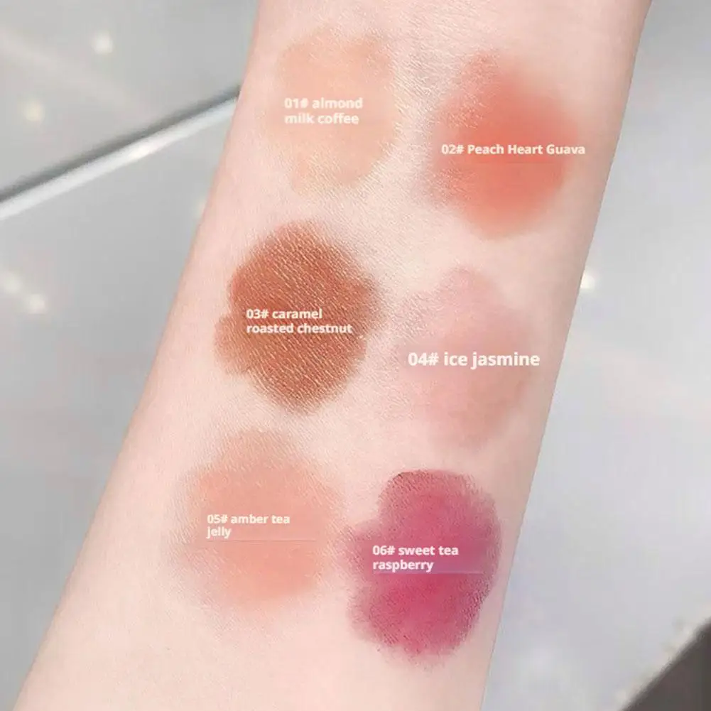 1PC idratazione a lunga durata multicolore lucido solido lucidalabbra rossetto sbiadimento labbra liscio idratante lungo 6 colori