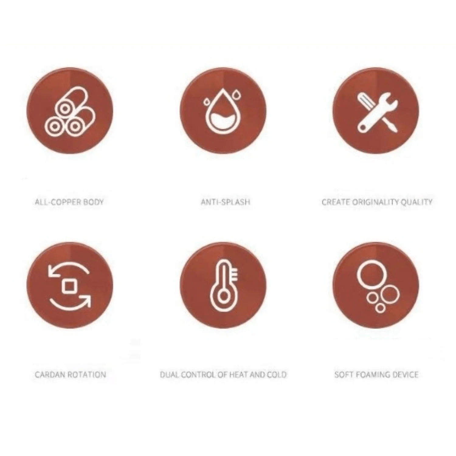 1 Pc Silver Bathroom Faucets Antique Copper Sink Faucet Kitchen Hot and Cold Water Mixer Tap 360 Rotation Kitchen Faucets