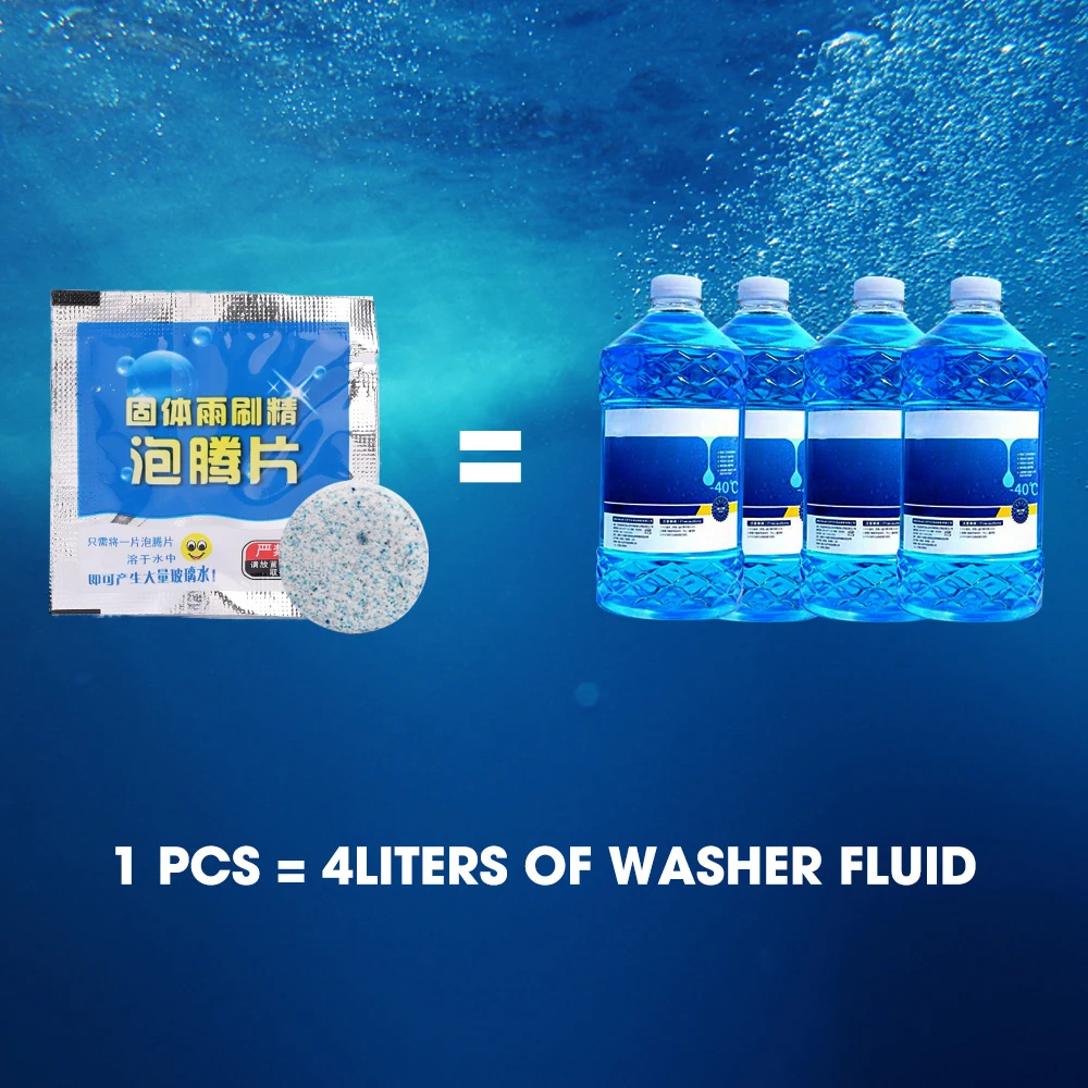 Car Windshield Washer Effervescent Tablets Super Concentrated Universal Auto Glass Water Oil Film Bug Remover Window Cleaners view 3