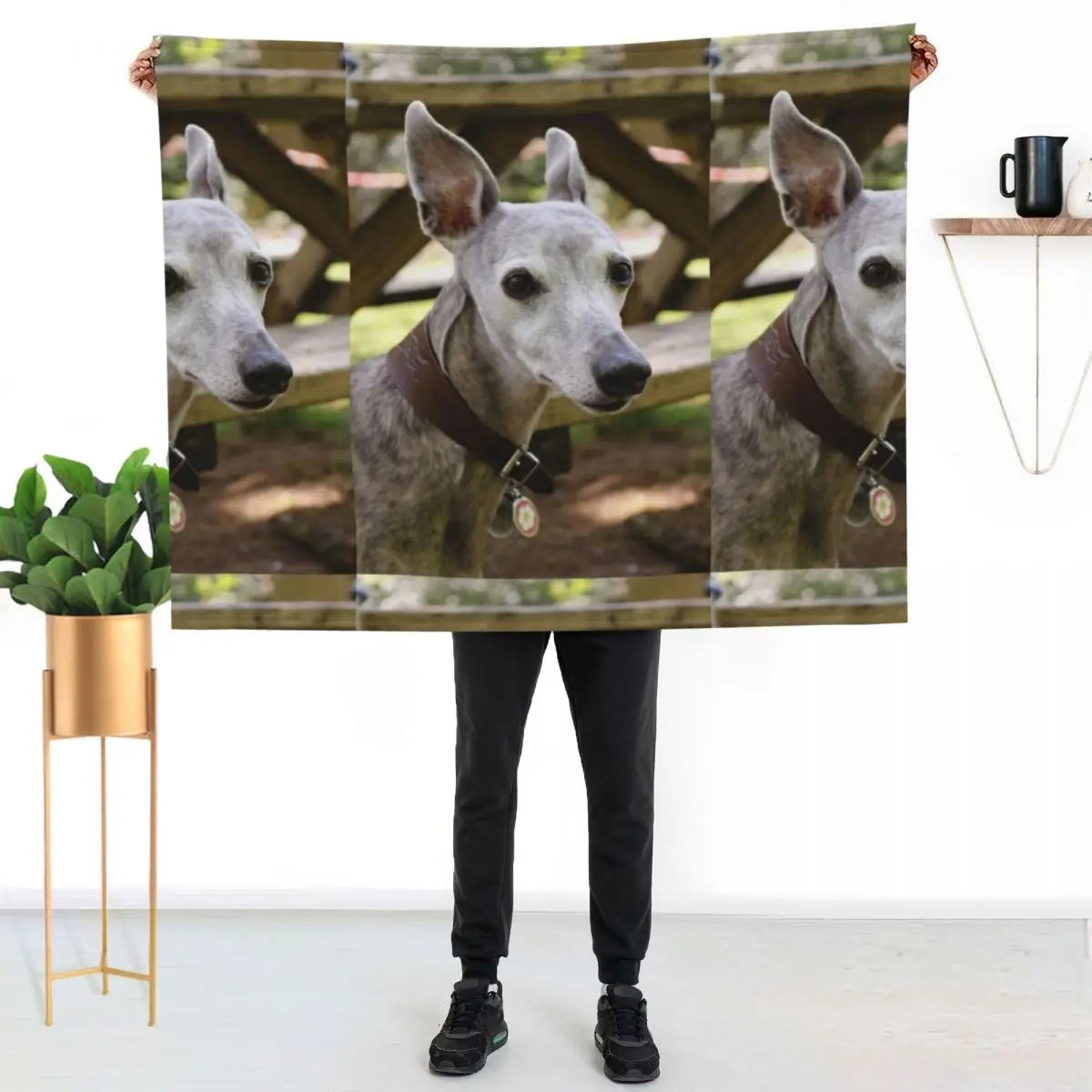 Whippet Throw Blanket Beach For Decorative Sofa Summer christmas gifts for winter Stuffeds Blankets