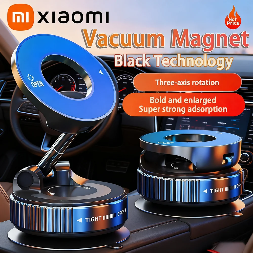 Xiaomi Mijia magnetischer starker Telefonhalter, faltbares Design 360° °   Einstellbare Vakuum-Autohalterung für Telefon für iPhone Live-Streaming