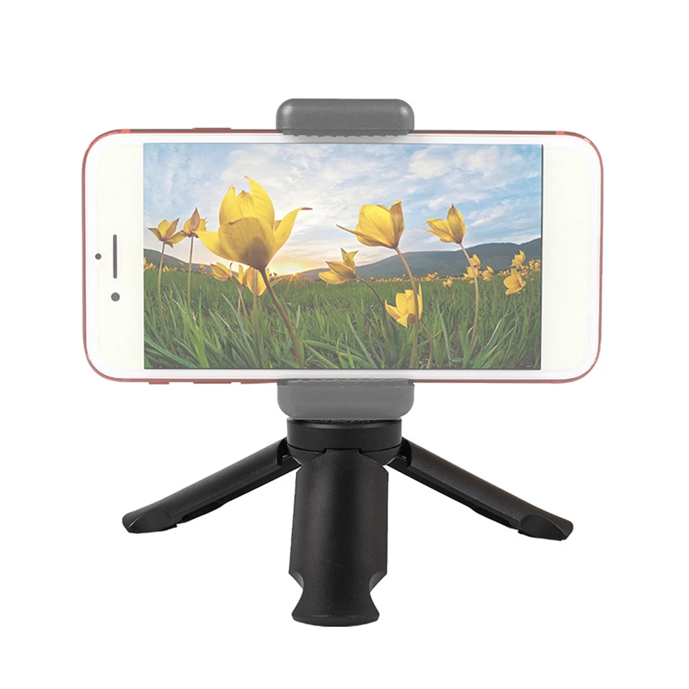 Mini Trípode para Cámara, Soporte Portátil para Smartphone y Cámara de Acción, Accesorios con Interfaz de 1/4 de Pulgada para Teléfono Móvil