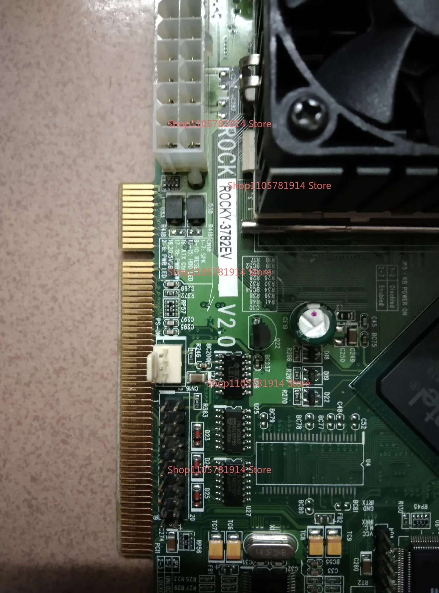 For Vinda ROCKY-3782EV V2.0 Industrial Computer Main Board, Dual Network Ports, with CPU Memory, Fan