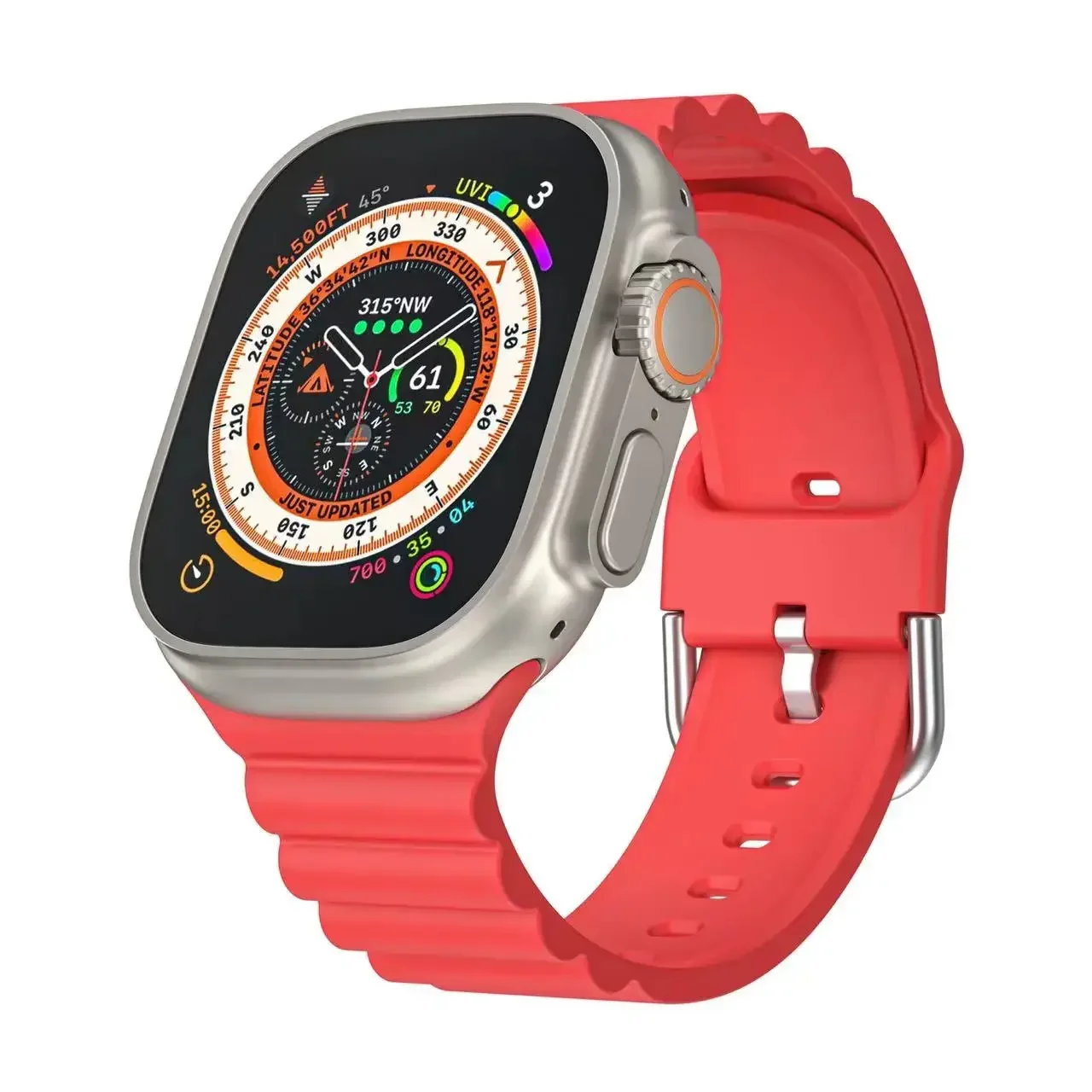 スポーツシリコンストラップ Apple Watch ウルトラ 10 9 8 7 49 ミリメートル 42 ミリメートル 46 ミリメートル 45 ミリメートル 41 ミリメートルブレスレットリストバンド iWatch 6 5 4 SE 44 ミリメートル 40 ミリメートルベルト