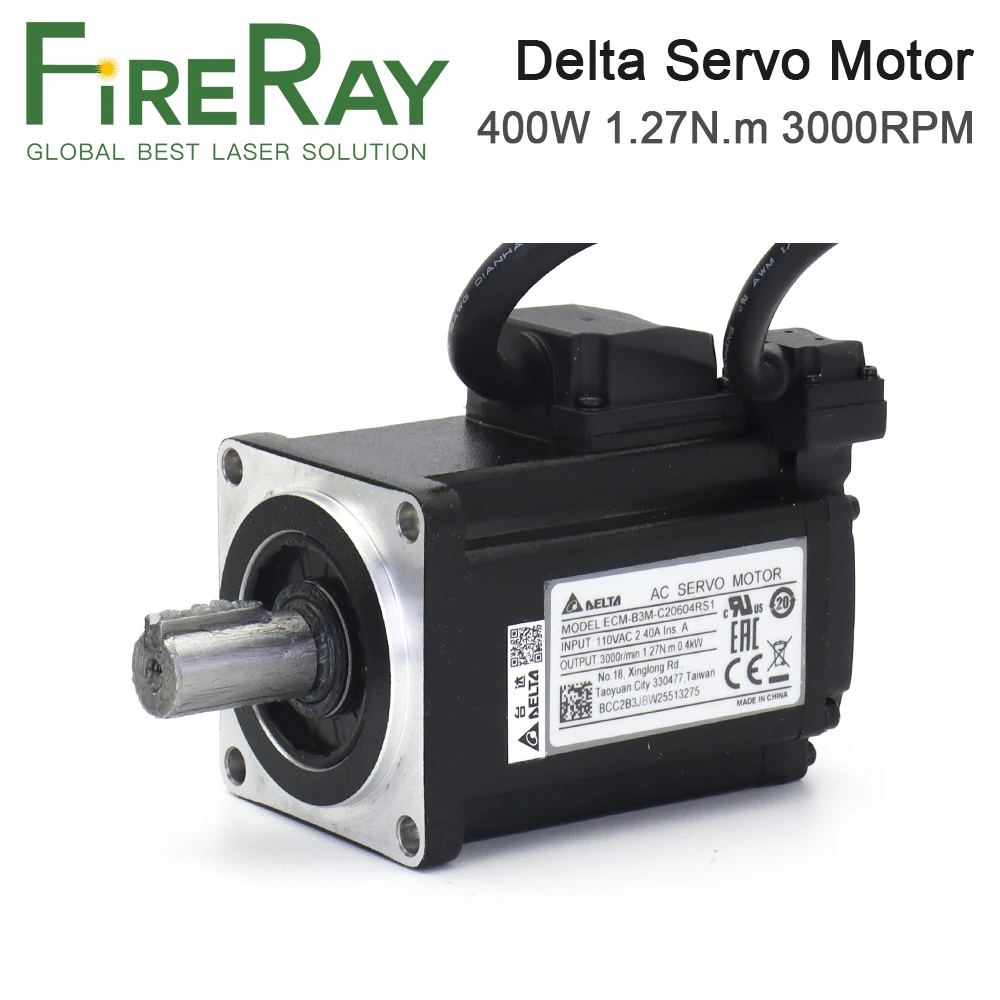 WaveTopSign Delta B3 400W AC Servo Motor Kits 3000RPM 1.27N.m ASD-B3-0421-L + ECM-B3M-CA0604RS1/SS1 Replaces B2 Series 400W