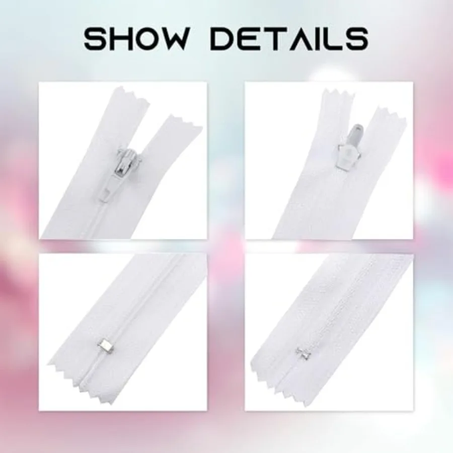 Multicolor Nylon Coil Zippers for Sewing and Crafts,/30cm