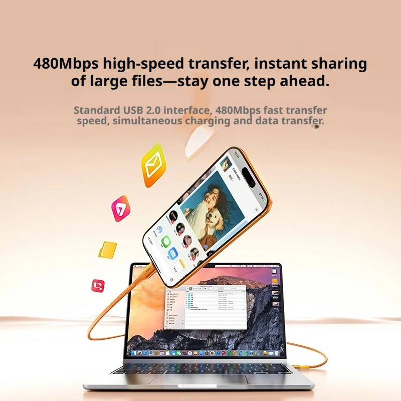 SAMZHE Magnetisches Ladekabel 100W USB Typ C zu USB C Kabel für MacBook iPhone17 16 iPad Samsung Xiaomi PD Schnellladekabel – Detail 7