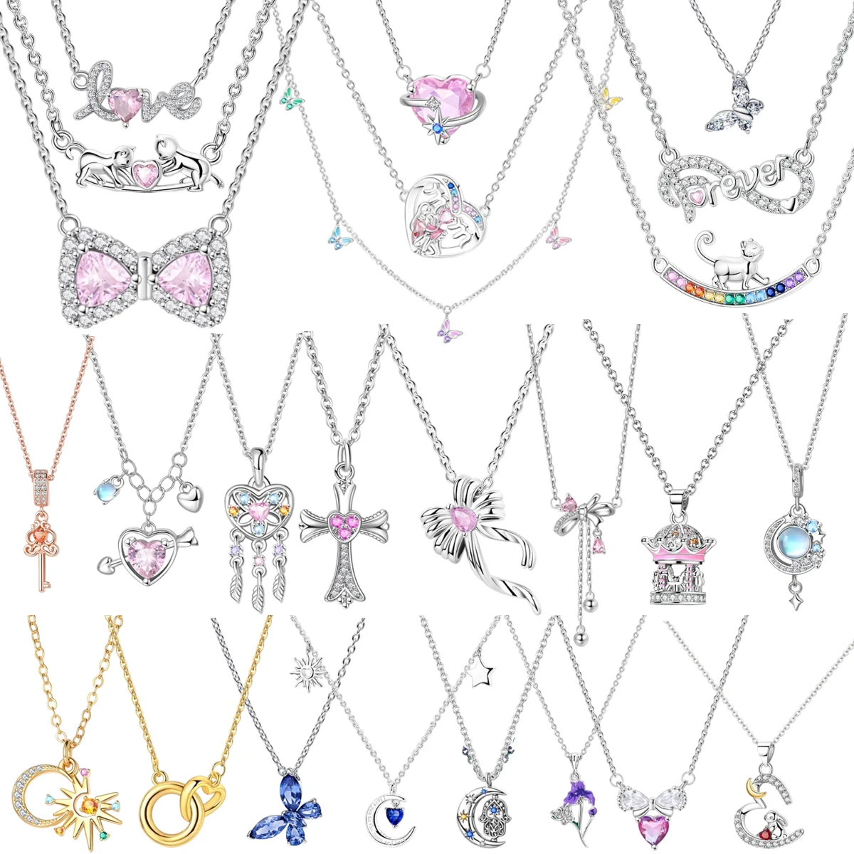 

Оригинальное ожерелье из стерлингового серебра 925, простое игривое модное ожерелье с бантом-бабочкой Love Cat, подходит для женщин, очаровательные классические ювелирные изделия, подарки