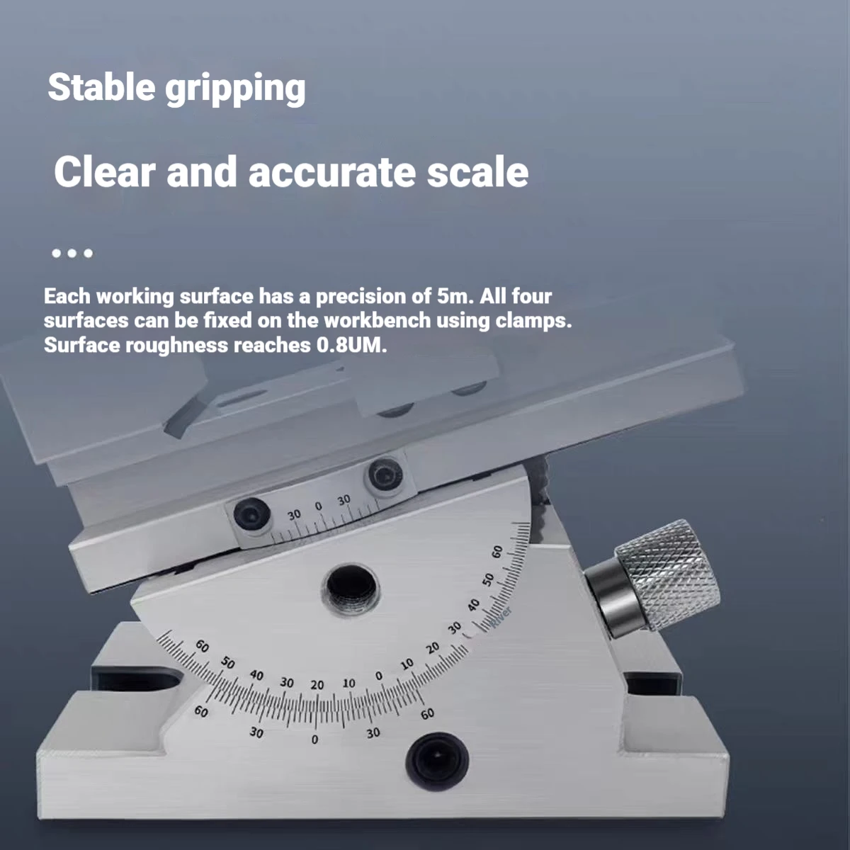 High Precision 2-Inch Universal Grinder Precision Vise Screw Sine Slope Adjustable Angle Screw Tool Precision 0.005mm
