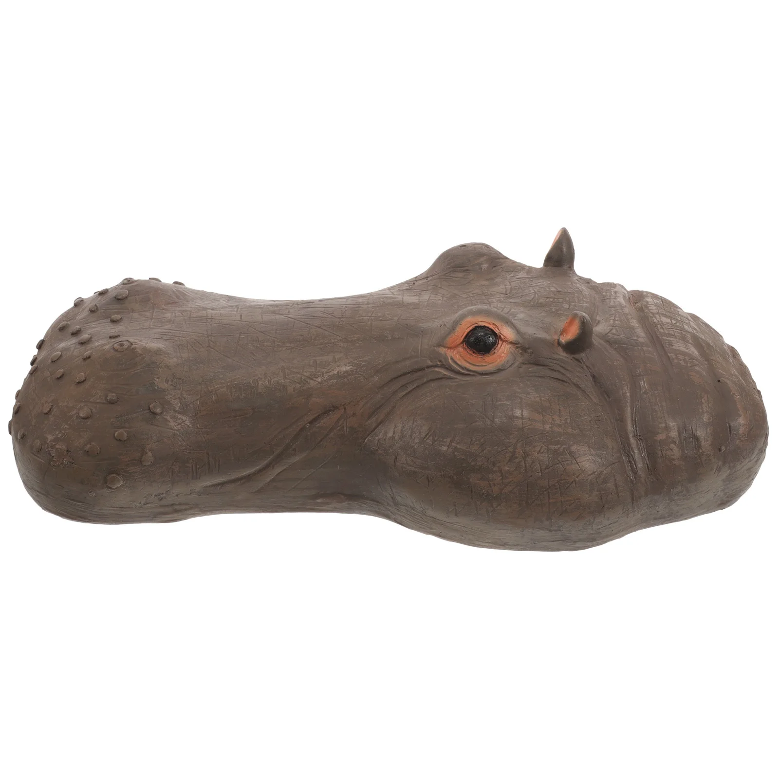 Harz Tier Ornament Nilpferd Kopf Schwimmende Teich Dekor Safe Touch Geburtstag Geschenk Nilpferd Kopf Statue Harz Tier Ornament