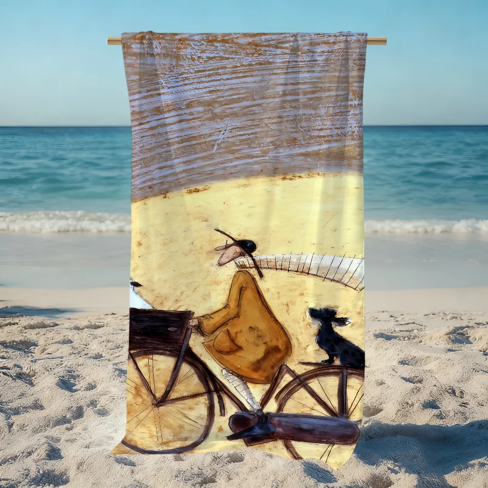 S-Sam-M Art T-Toft Towel Beach Quick Dry Soft Pool Towels Gift for Travel Gym Shower Camping sports