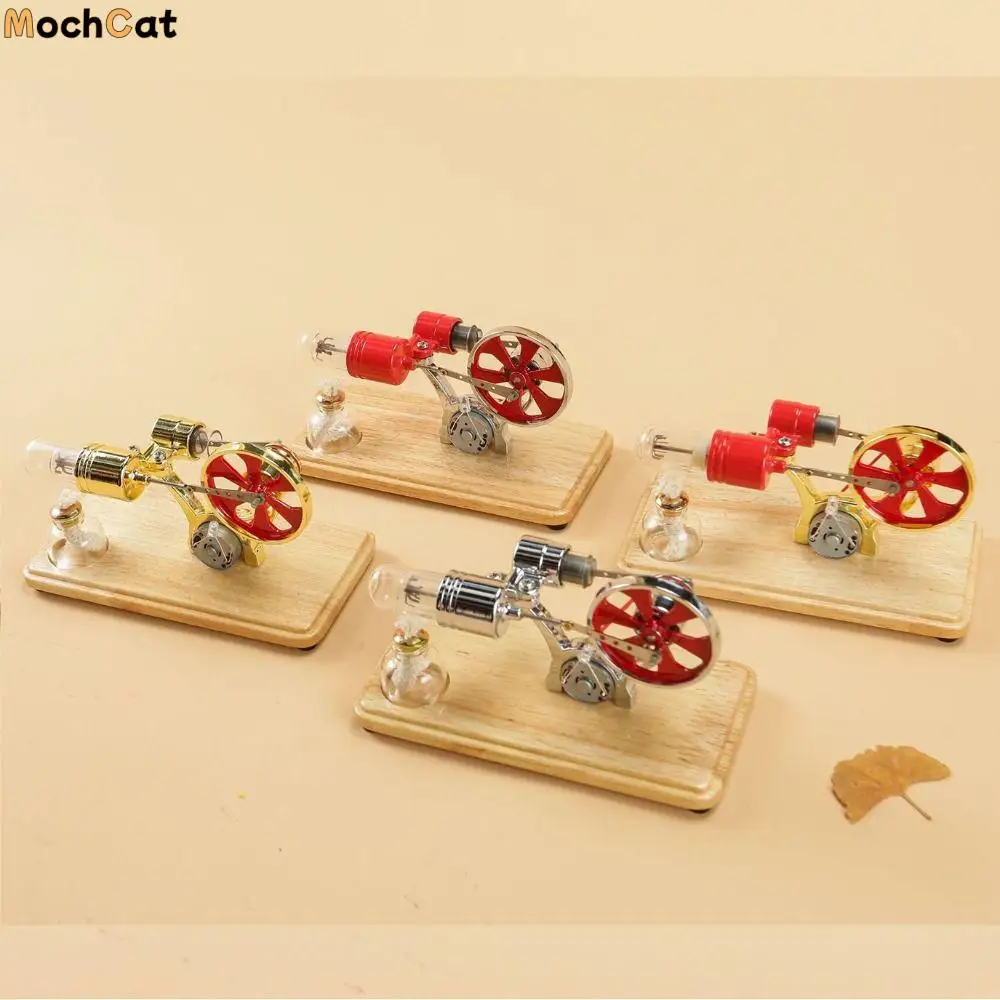 Colorful LED Stirling Engine Motor Model Technology Inventions Zinc alloy Science Experiment Toys Puzzle Mini