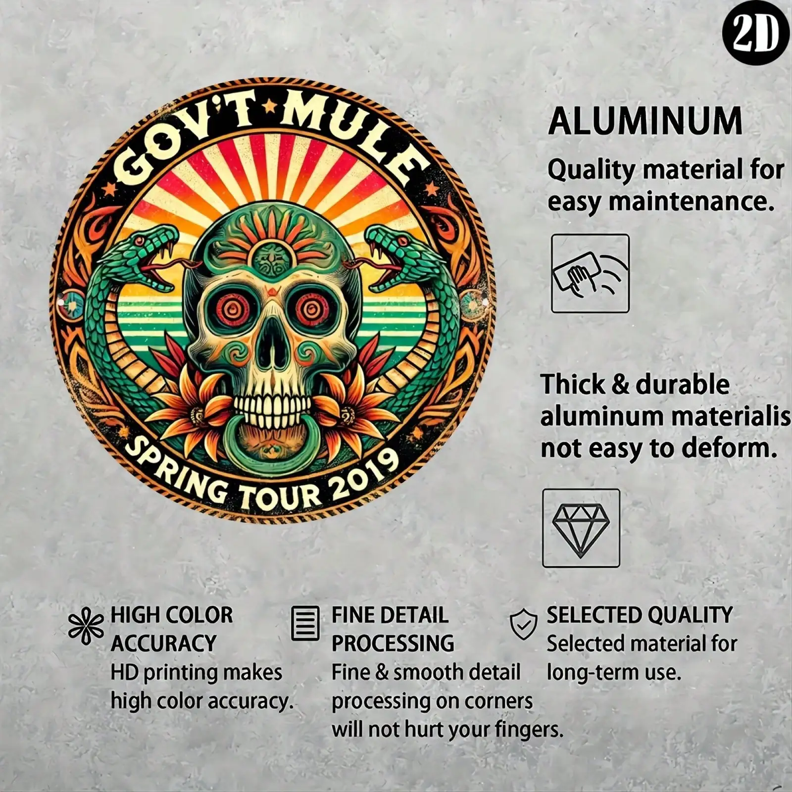 ملصق معدني لفرقة البغل مقاس 8 × 8 بوصة، ديكور منزلي/بار، هدية عيد الميلاد/الهالوين، منحوتة جدارية