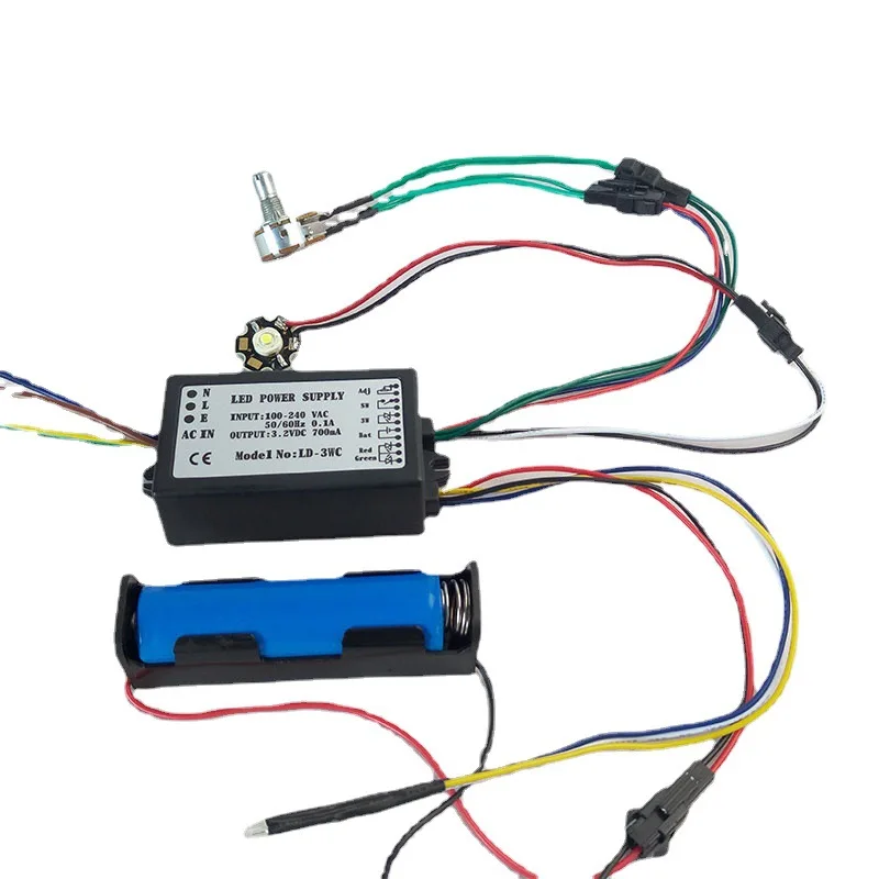 Imagem -05 - Projector de Driver Recarregável para Microscópio Luz Led 3w Fonte de Alimentação Escurecendo Embutida