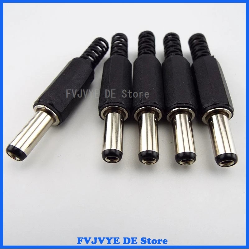 9mm 14mm DC Male Power Supply Jack Wire Charging Adapter Plug Electrical Connector 5.5mmx2.5mm Socket For DIY Projects D5