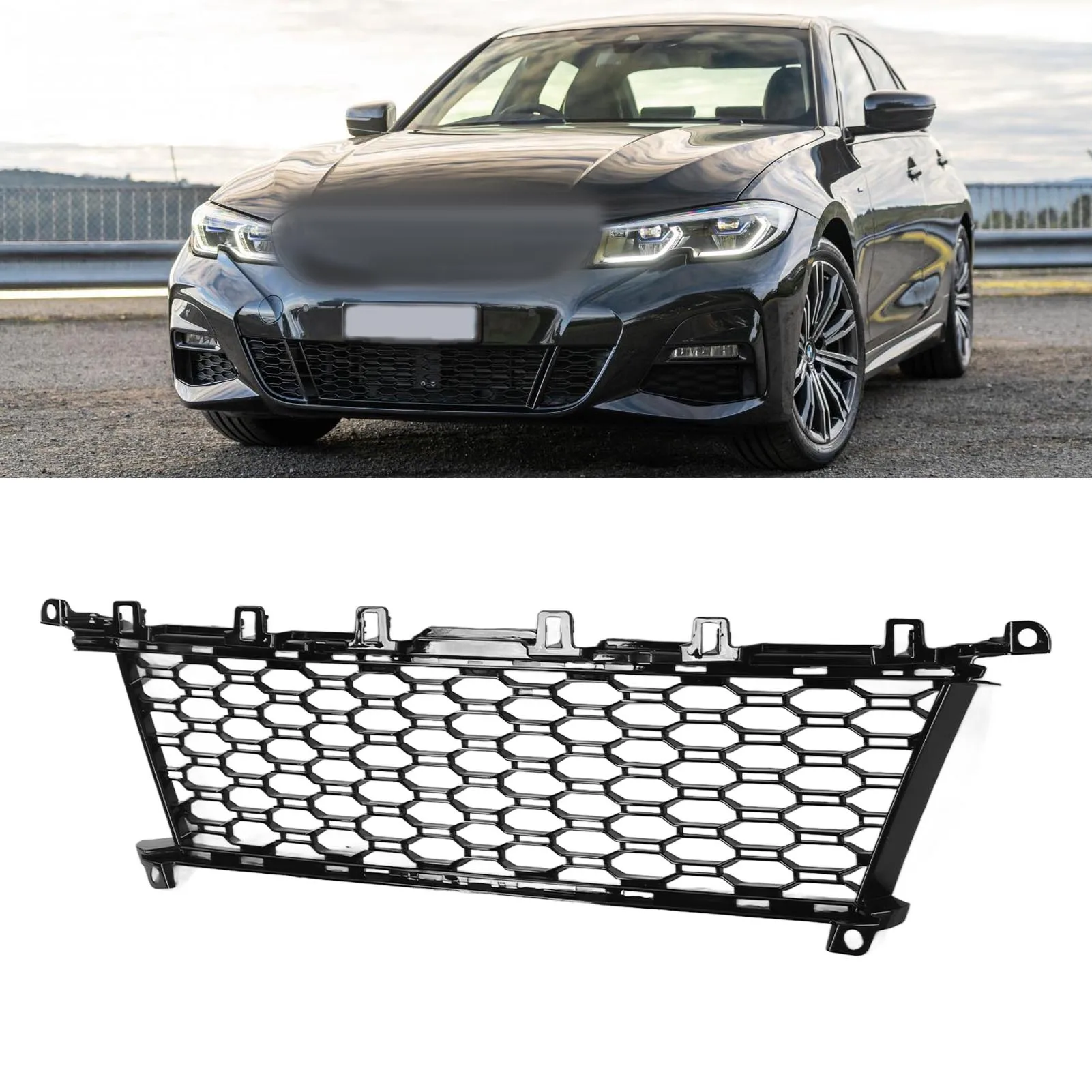 

Пластиковая нижняя решетка переднего бампера 51118075642 для BMW 3 серии, аксессуар для центральной решетки автомобильного бампера