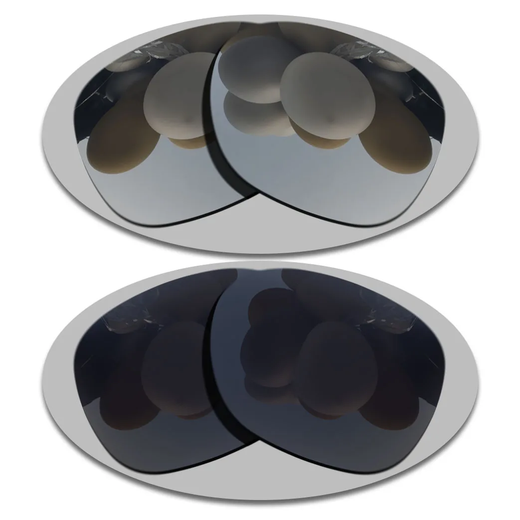 Silver&Grey Black Lenses Replacement For-Electric Knoxville XL Polarized Sunglasses