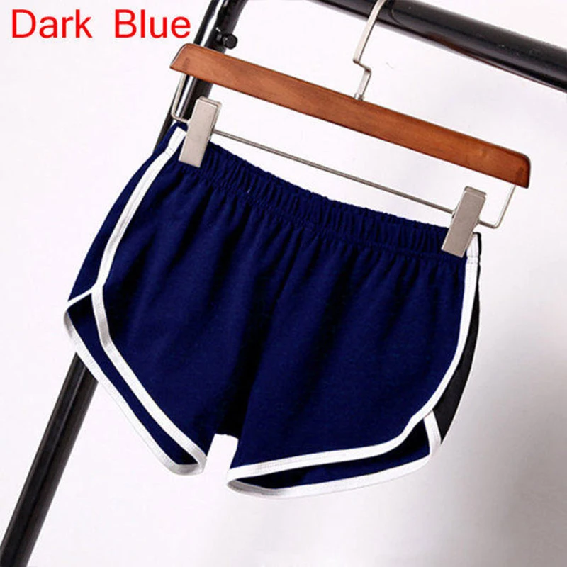 2024 New fashion sports shorts with elastic waistband yoga shorts summer bright thread trim solid color casual  short pants S-XL