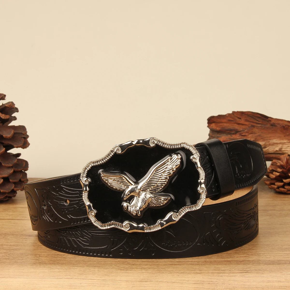 Мужской и женский джинсовый стиль в западном стиле с коровьей головой шириной 3,7 см, модный ремень с гладкой пряжкой и принтом, ремни