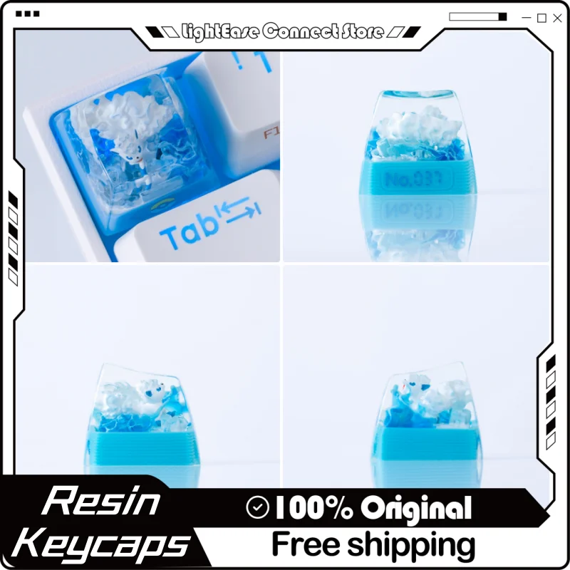 

New Pet Elf Anime Theme Keycaps 3d Resin Mechanical Keyboard Personalized Customization Collection Cute Cartoon Game Keycaps