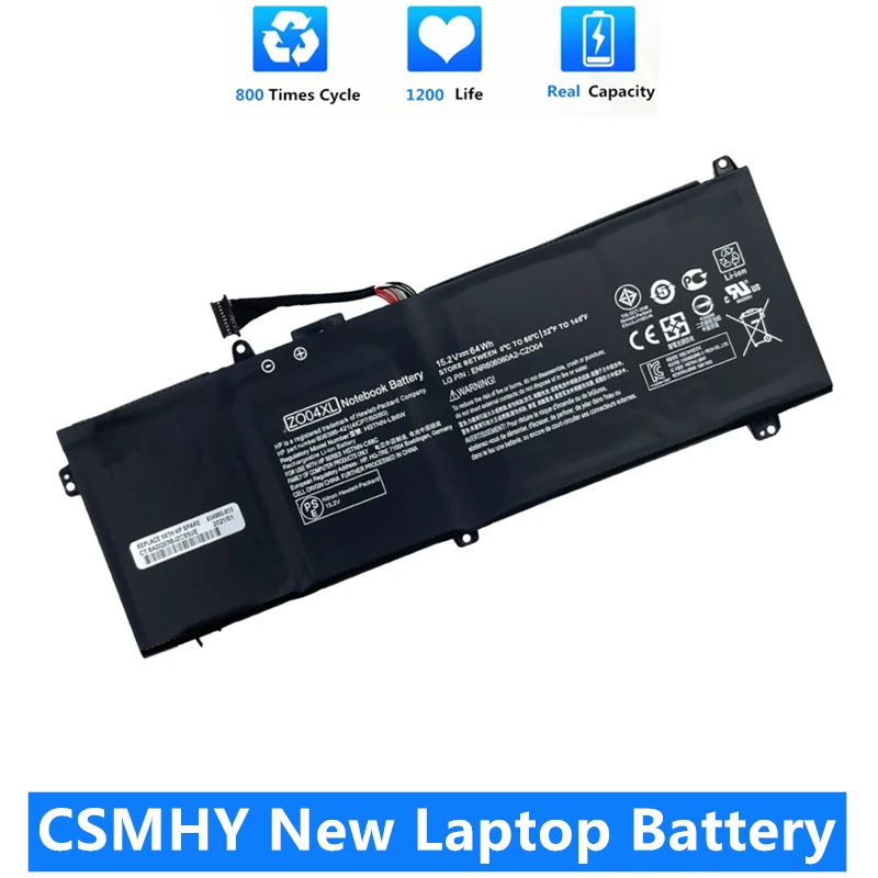 

CSMHY New 15.2V 64Wh ZO04XL Laptop Battery For HP ZBook Studio G3 G4 808396-421 808450-001 HSTNN-CS8C HSTNN-C88C HSTNN-LB6W ZO04