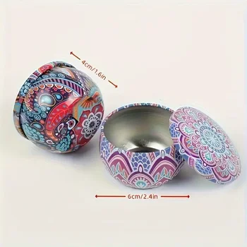 56 barevných plechových krabiček s květinovým vzorem, k dispozici v sadách po 36 kusech, každá obsahuje 2,2 unce dóz na svíčky 10 nejlepší prodej plechovky na svíčky - №3