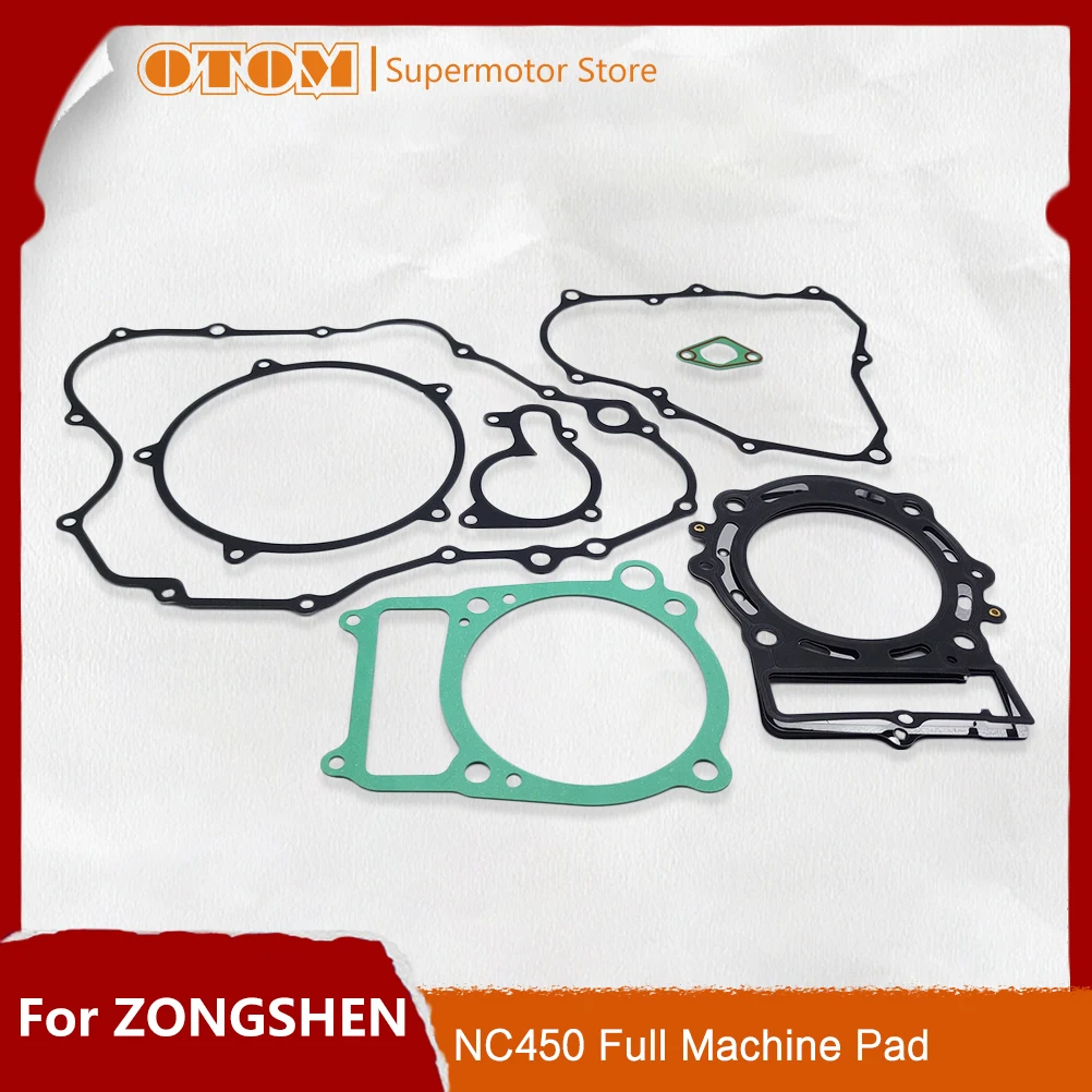 

OTOM Motorcycle Complete Gasket Kit Full Machine Pad Gaskets Seal For ZONGSHEN NC450 AVANTIS MOTOLAND BRZ GR8 ZUUMAV Dirt Bikes