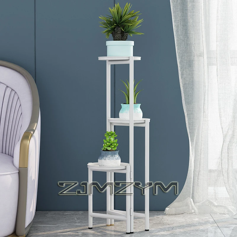 Light Luxury Nordic Multi-layer Foldable Plant Rack Folding Flower Stand Home Decor Drop-off Flower Pot Holder Plant Stands