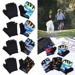 Cycling Gloves Half Finger Mittens Outdoor Non-slip Cycling Riding Equipment Child Bicycle Gloves Camouflage Bike Gloves