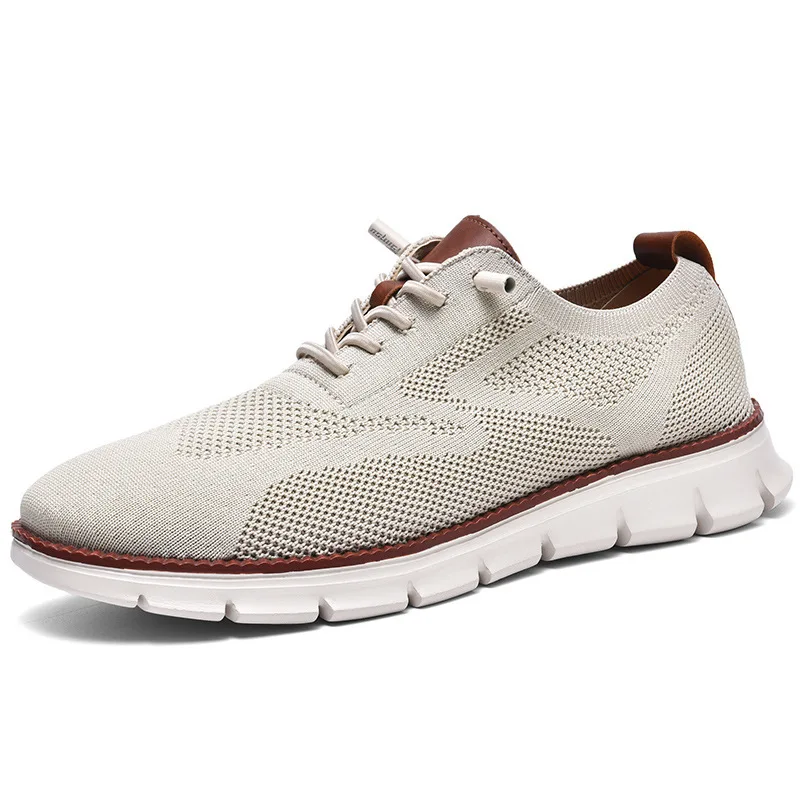 

2025 Spring New Men's Casual Sneakers Fashionable Breathable Mesh Flat Sports Running Shoes Man Plus Size 40-50 Comfort Loafers