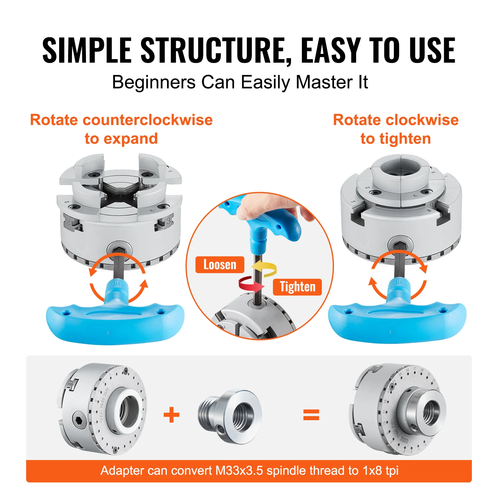 Imagem -05 - Vevor-metal Torno Chuck Kp965 Mandíbula 375 Diâmetro Conjuntos de Mandíbulas Ferramenta Self-centering Acessórios para Usinagem de Precisão