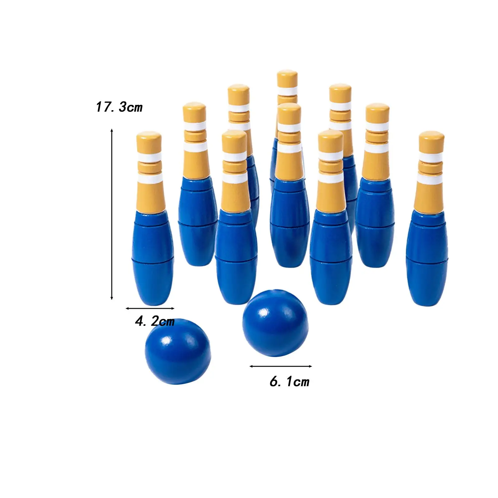 Set da Bowling in legno birilli giocattoli in legno 10 bottiglie apprendimento precoce sport all'aria aperta