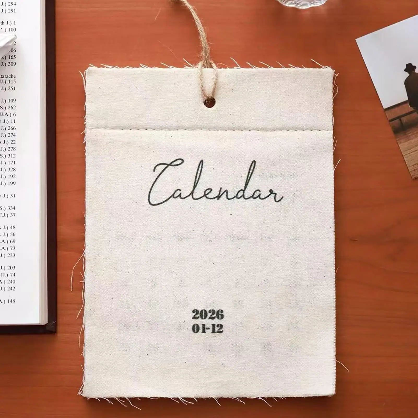 Calendar 2026 Wall 12-Month Textile Planning Tool Planning Hangable Calendar For Home Living Room Bedroom Study Homeowners